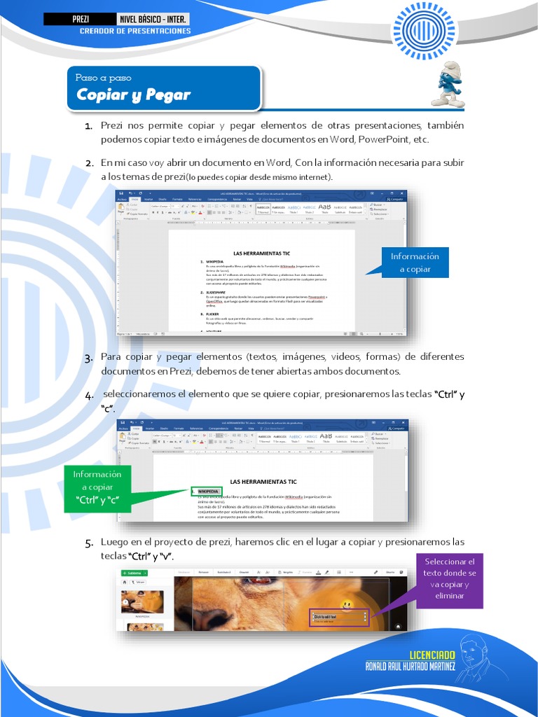 Copiar y Pegar en Prezi: Guía Rápida | PDF