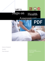 Module 3a - Steps in Health Assessment - Subjective Data