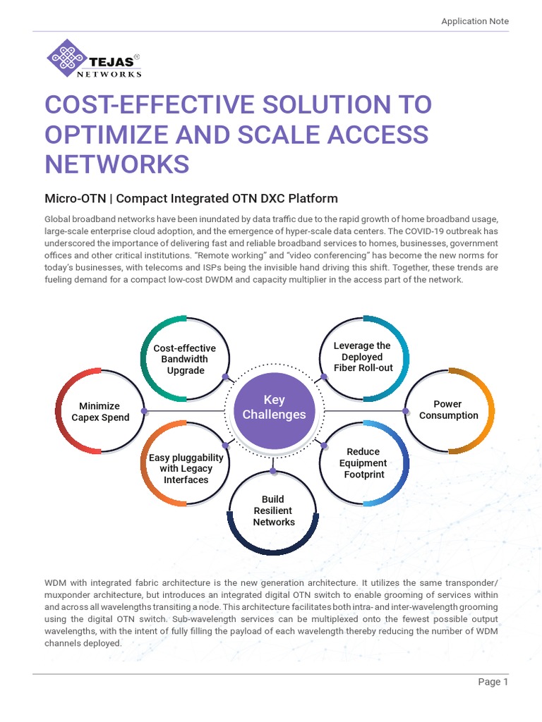 Micro Otn App Note PDF Wavelength Division Multiplexing Computer Network