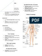 Introduction to Anatomy: Specialized Branches and Medical Terminology