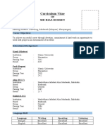 Curriculum Vitae of - MD RIAZ HOSSEN