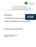 Curriculum Master Artificial Intelligence and Cybersecurity English