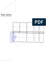 Rede coletora de esgoto projetada