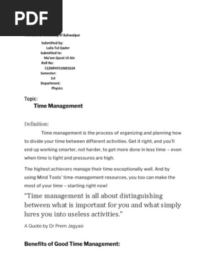 Time Management 