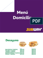 Menu Domicilio