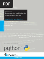 AE1205 Programming and Scientific Computing in PYTHON - April 2022 2