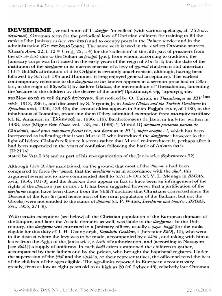 Menage Devshirme | PDF