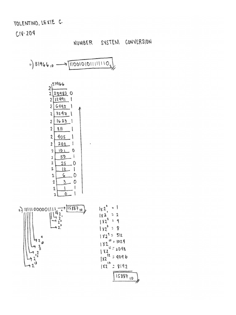 Number system conversion pdf