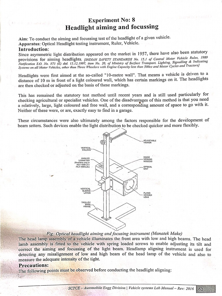 Headlight Testing | PDF
