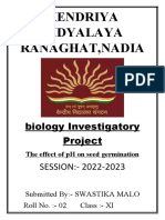 Kendriya Vidyalaya Ranaghat, Nadia: Biology Investigatory Project SESSION:-2022-2023