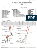 Inspeccion de Pre Uso Escaleras Portatiles