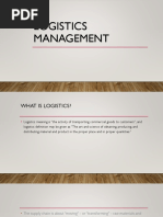 Logistics Management Lesson 1