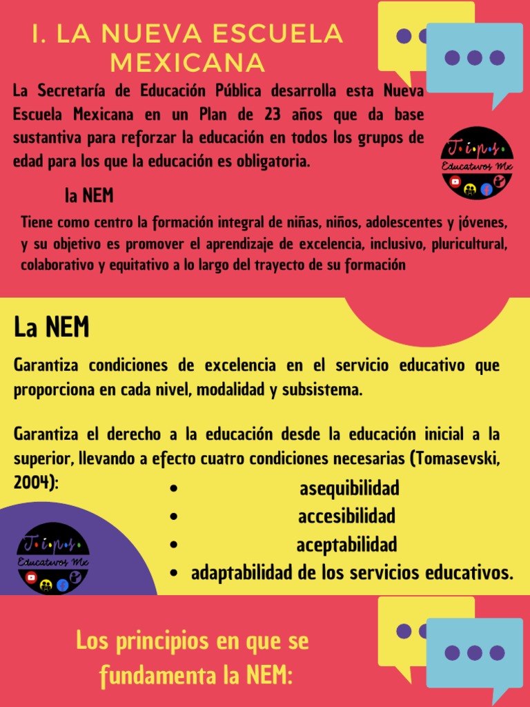 Características de la Nueva Escuela Mexicana | PDF | Maestros ...