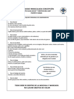 AUTORIZACIÓN, FICHA MÉDICA Y EQUIPO PERSONAL (Original)