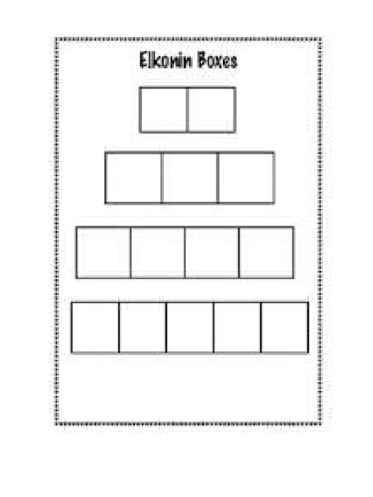 Free Elkonin Boxes Printable Pdf