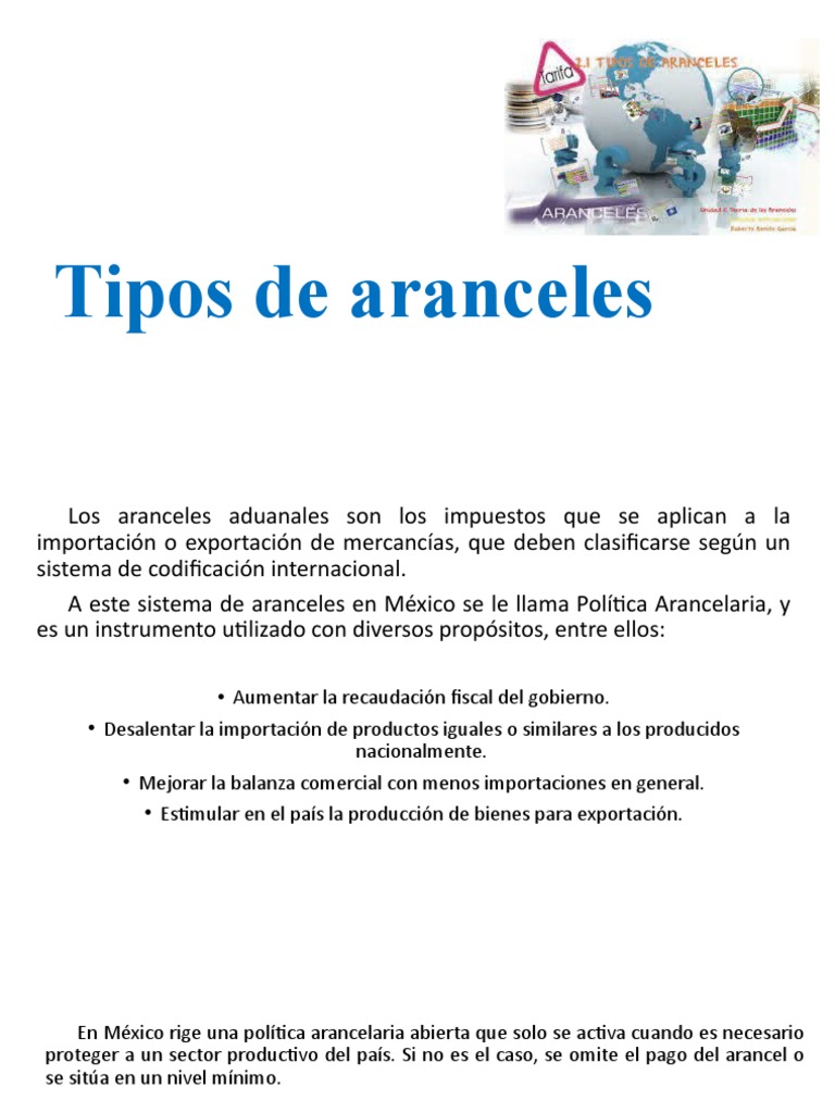 Tipos de Aranceles | PDF | Arancel | Economias