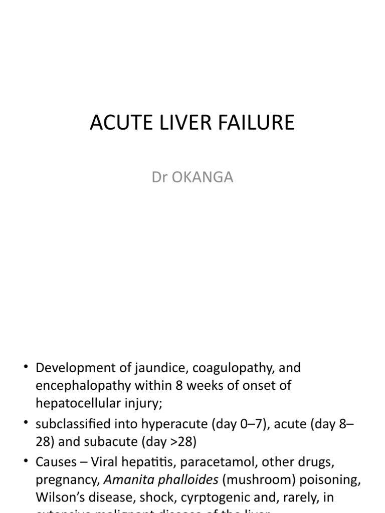 Acute Liver Failure-1 | PDF | Cirrhosis | Liver