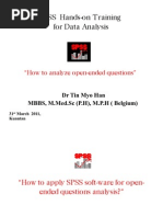 Download SPSS Hands- On Traing Open Ended Question Analysis by myomyanmar2009 SN62555161 doc pdf