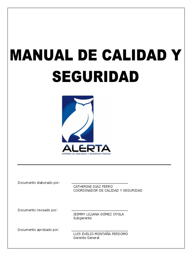 Manual de calidad version no 09 incluido basc pdf calidad