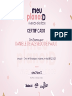 Certificado: Daniele de Azevedo de Paulo