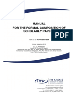 Manual For The Formal Composition of Scholarly Papers FHM-5-0003