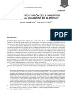 Análisis del diagnóstico y visión de la inserción comercial argentina en el mundo
