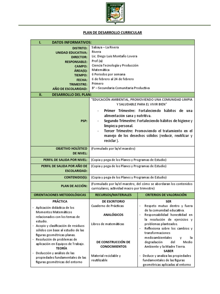 Formato PDC | PDF | Residuos | Reciclaje