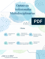 Optativas Profesionales Multidisciplinarias