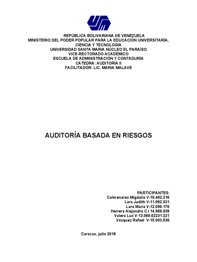 Auditoria Basada En Riesgos Descargar Gratis Pdf Auditoría Riesgo