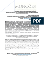 Subimperialismo. Por Fim, Essas Críticas Serão Contrapostas Às Proposições Da Política