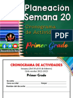 Cronograma actividades primer grado