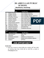 Academic Positions Job Format