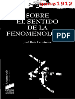 RUÍZ FERNÁNDEZ, J. - Sobre El Sentido de La Fenomenología (OCR) (Por Ganz1912)