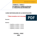 INVE.1301.T2.Delimitación Temática, Formulación Del Problema y Registro de Información