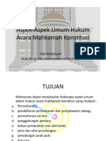 Aspek-Aspek Umum Hukum Acara MK