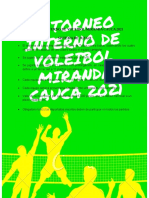 Reglas Del Torneo Interno Voleibol 2021