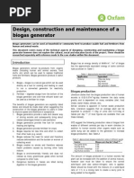 Download Design Construction and Maintenance of a Biogas Generator by Oxfam SN62557642 doc pdf