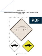 Anexo Título I Señales Preventivas Sp-50 Vehículos en La Ruta Ciclista Y - o en La Ciclo Vía