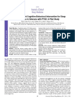 A Multi-Component Cognitive-Behavioral Intervention For Sleep Disturbance in Veterans With PTSD - A Pilot Study