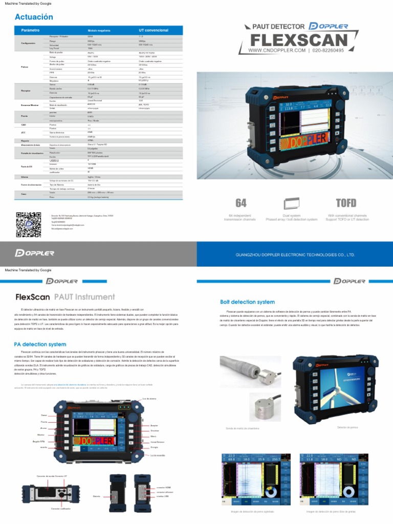 Detector Ultrasónico Flexscan | PDF | Electrónica | Bienes manufacturados