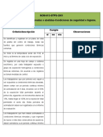 Lista de Verificación NOM 015, NOM 017, NOM 018