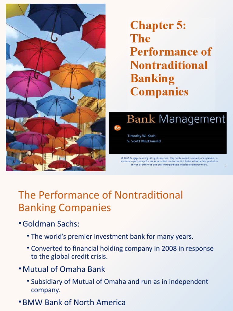 Chapter 5 The Performance of Nontraditional Banking Companies | PDF | Banks  | Securities (Finance)