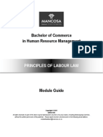 BCom HRM Year 2 Principles of Labour Law Semester 1 January 2021