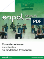 Consideraciones Estudiantes Modalidad Presencial