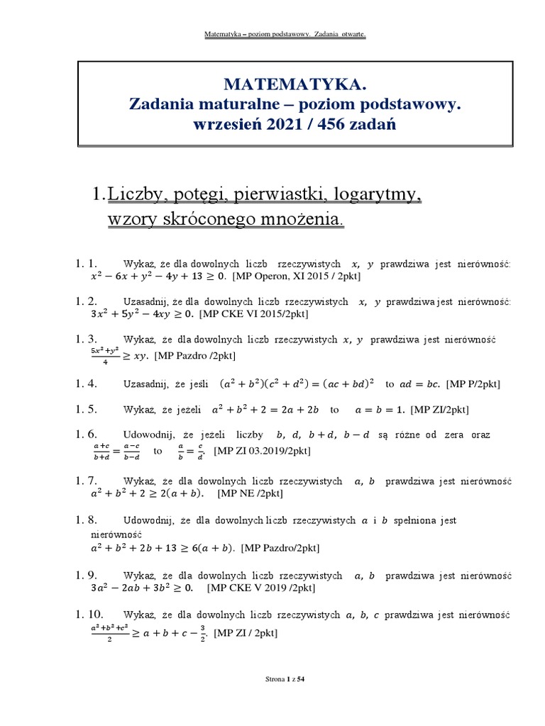 Wyznacz Wszystkie Liczby Rzeczywiste X Które Spełniają Warunek