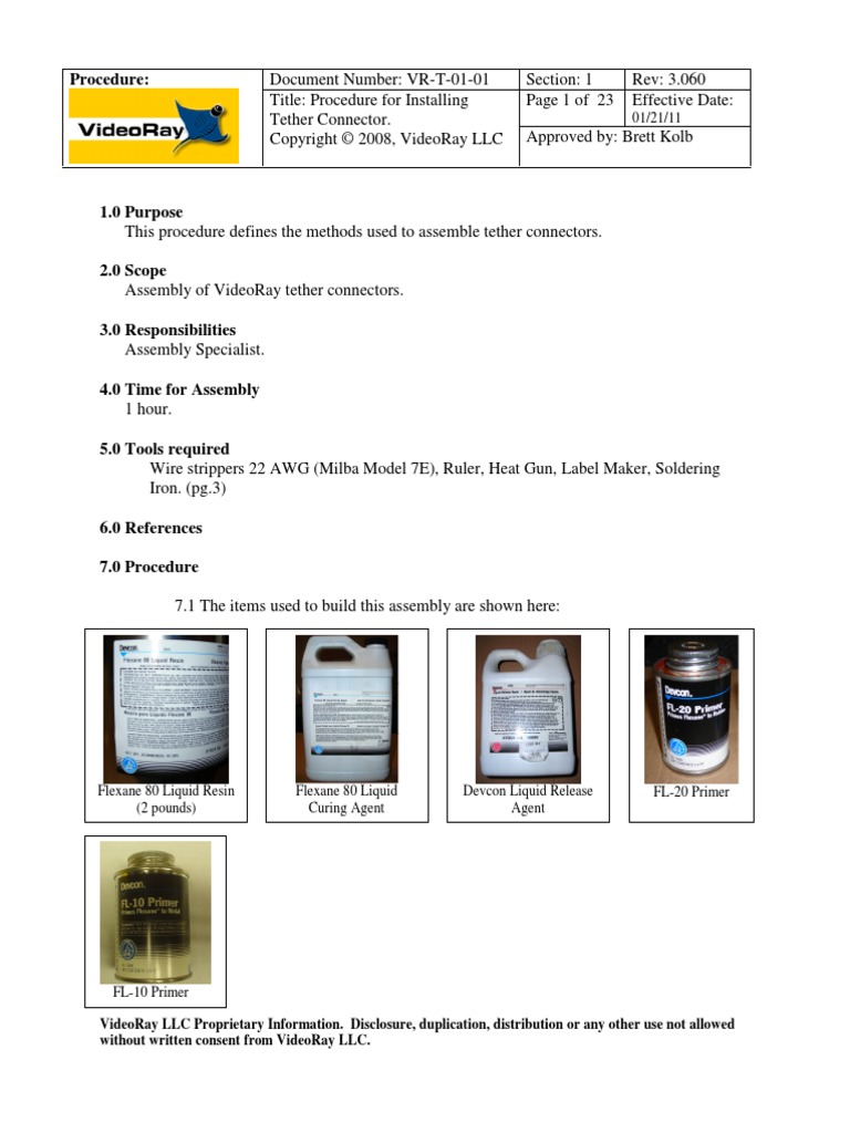 Tether Termination and Strain Relief Assembly Instructions Rev61 PDF