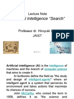 Artificial Intelligence "Search": Lecture Note