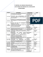 Cronograma Programa de Doctorado