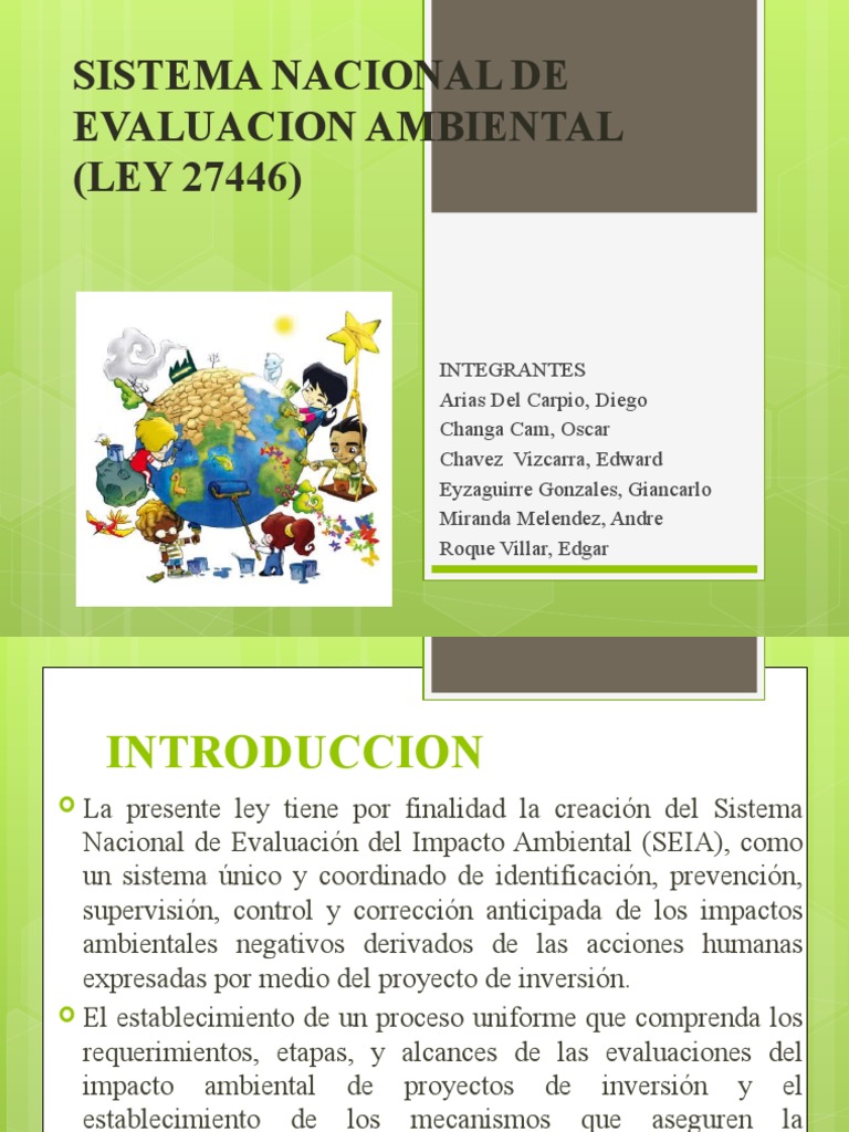Sistema Nacional de Evaluacion Ambiental | PDF | Evaluación de impacto ...