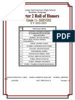 San Vicente High School Honor Roll